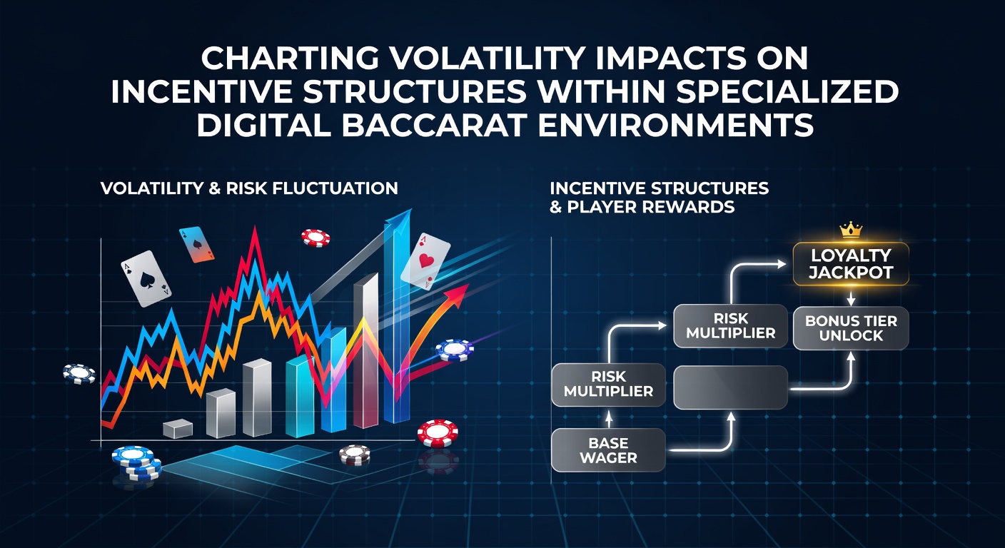 Digital baccarat interface showing volatility metrics and incentive adjustments on a specialized online platform