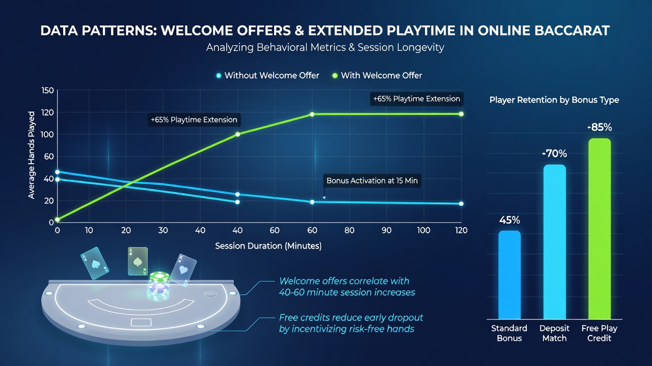 Heatmap visualization of player activity spikes following welcome offer activation in digital baccarat environments