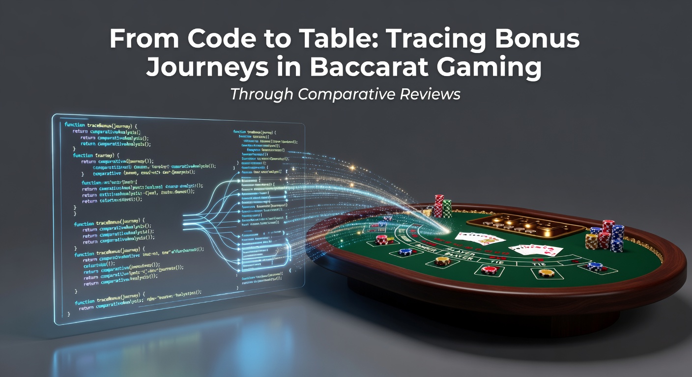 Illustration of bonus code activation leading into baccarat table play