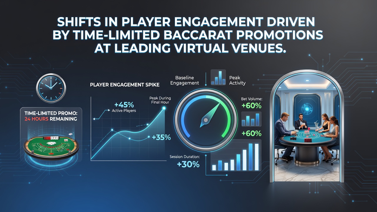 Virtual baccarat table interface showing countdown timer on a time-limited promotion at an online casino platform