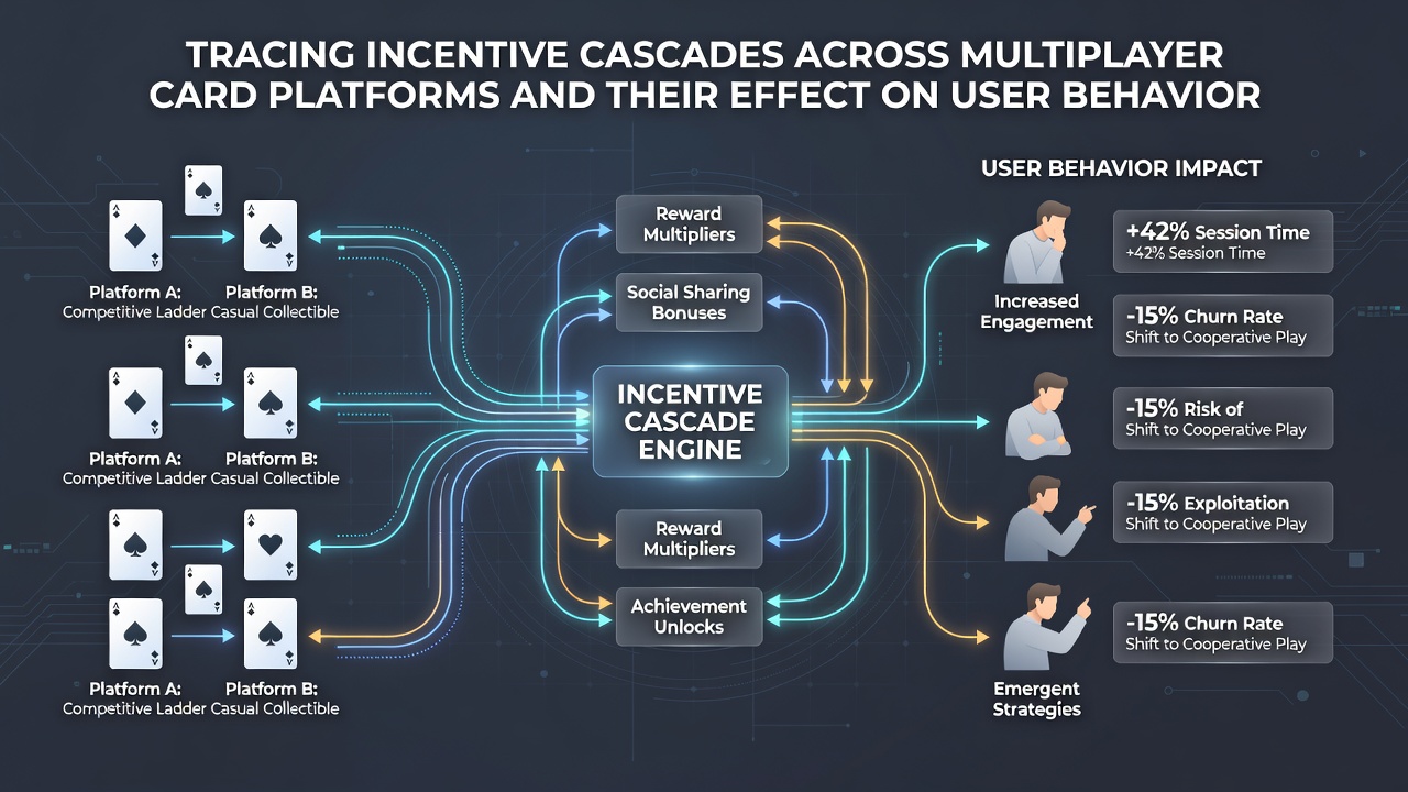 Chart showing behavioral changes linked to incentive cascades in card gaming platforms
