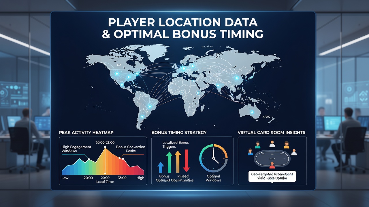 Dashboard displaying real-time bonus activation heat maps segmented by global regions and time zones